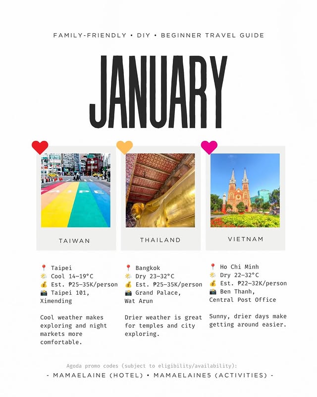 Instagram post by @maria.elena.belena for agoda. Caption reads: [...] sheet for you! 📌 And if you book via Agoda,....