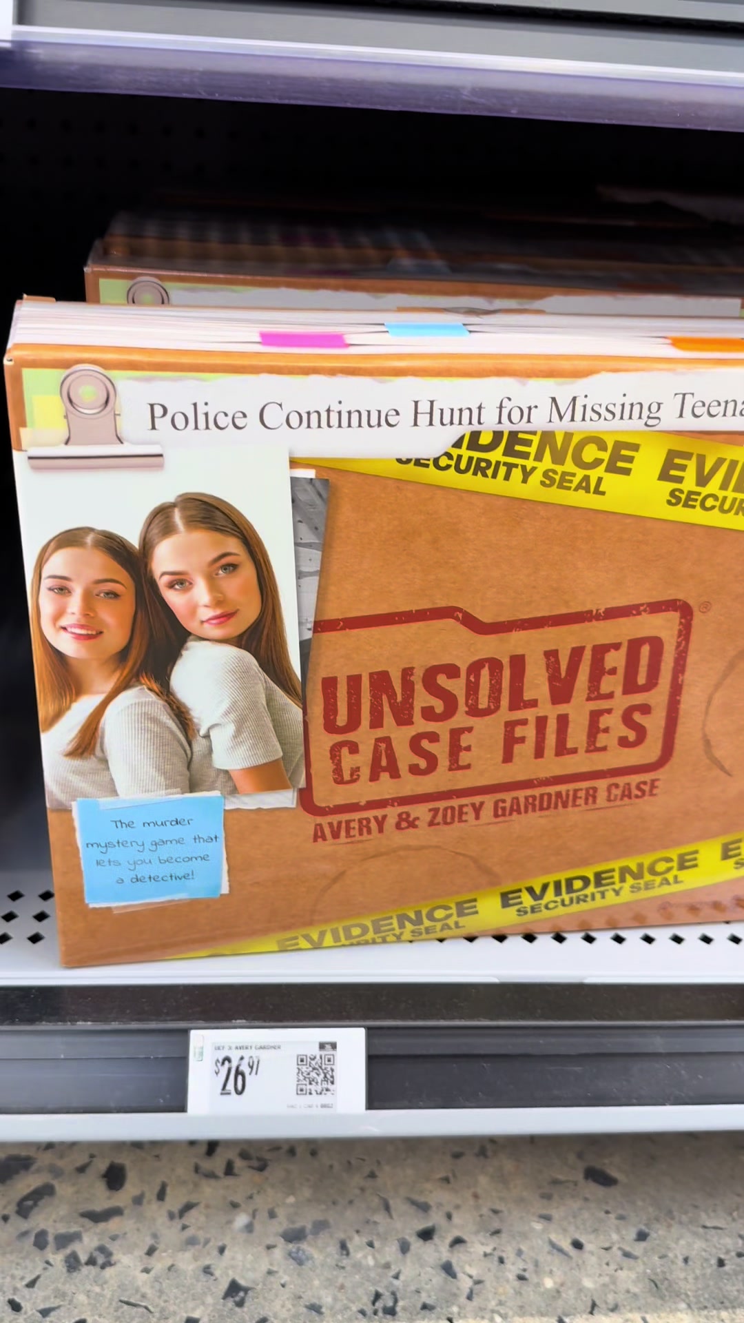 TikTok post by @jessie_james219 for Unsolved Case Files. Caption reads: @Unsolved Case Files #crimetok #gamenight....