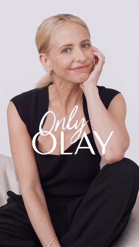 Instagram post by @sarahmgellar for OLAY. Caption reads: #ad #OlayPartner
New Year,  but same trusted....