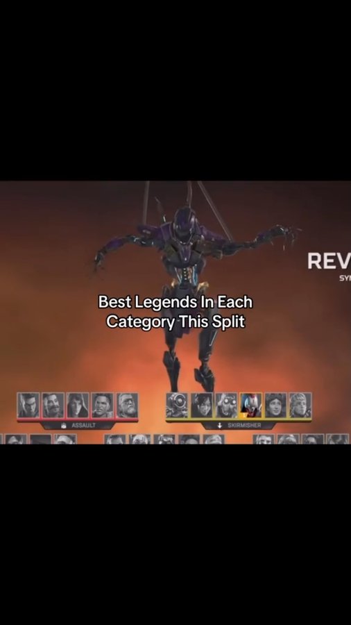 Instagram post by @mayor_of_fps for Apex Legends. Caption reads: ash, alter, valk or crypto, lifeline, wattson or....