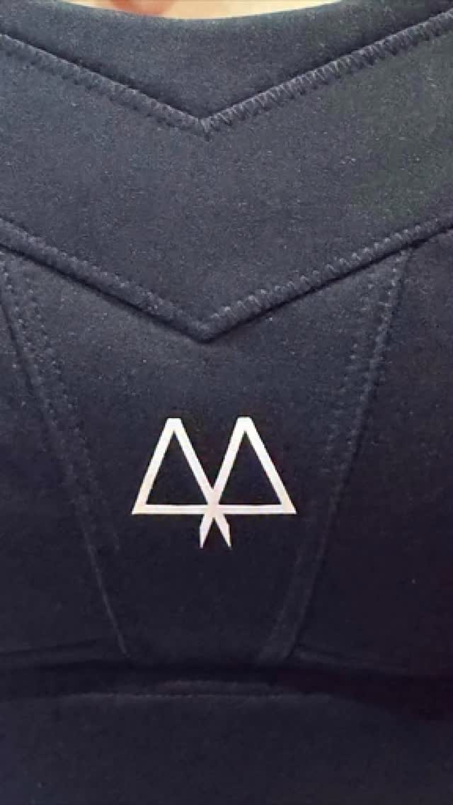 Instagram post by @claudiagrovesequestrienne for MAAREE. Caption reads: [...] Solidarity High Impact Sports Bra from....