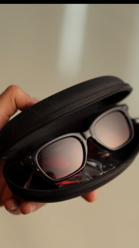 Instagram post by @hardikkhatri__ for LENSKART. Caption reads: [...] game with these Spider-Man-inspired....