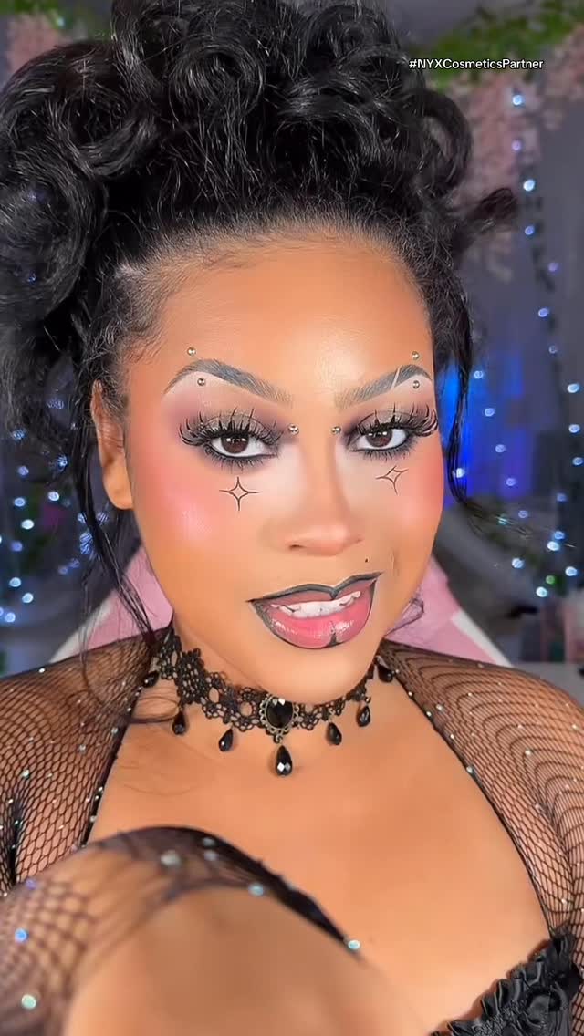 Instagram post by @theeglamnaija for Ulta Beauty. Caption reads: #NYXCosmeticsPartner Yall the @nyxcosmetics x....