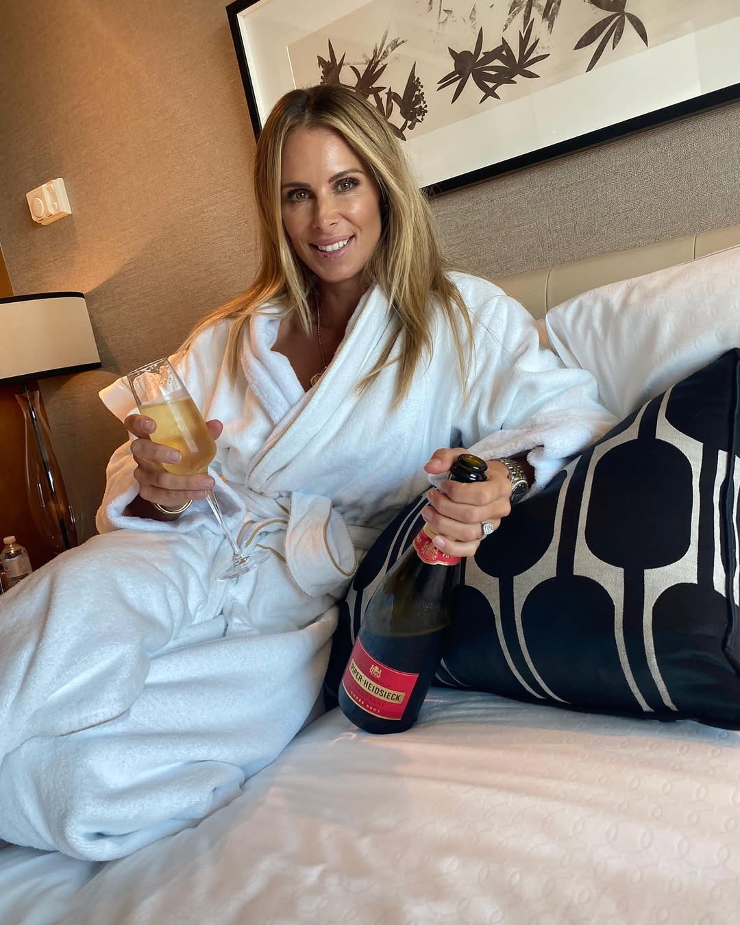 Instagram post by @candywarner1 for Crown Hotels. Caption reads: While I wait for @davidwarner31 to get ready I....