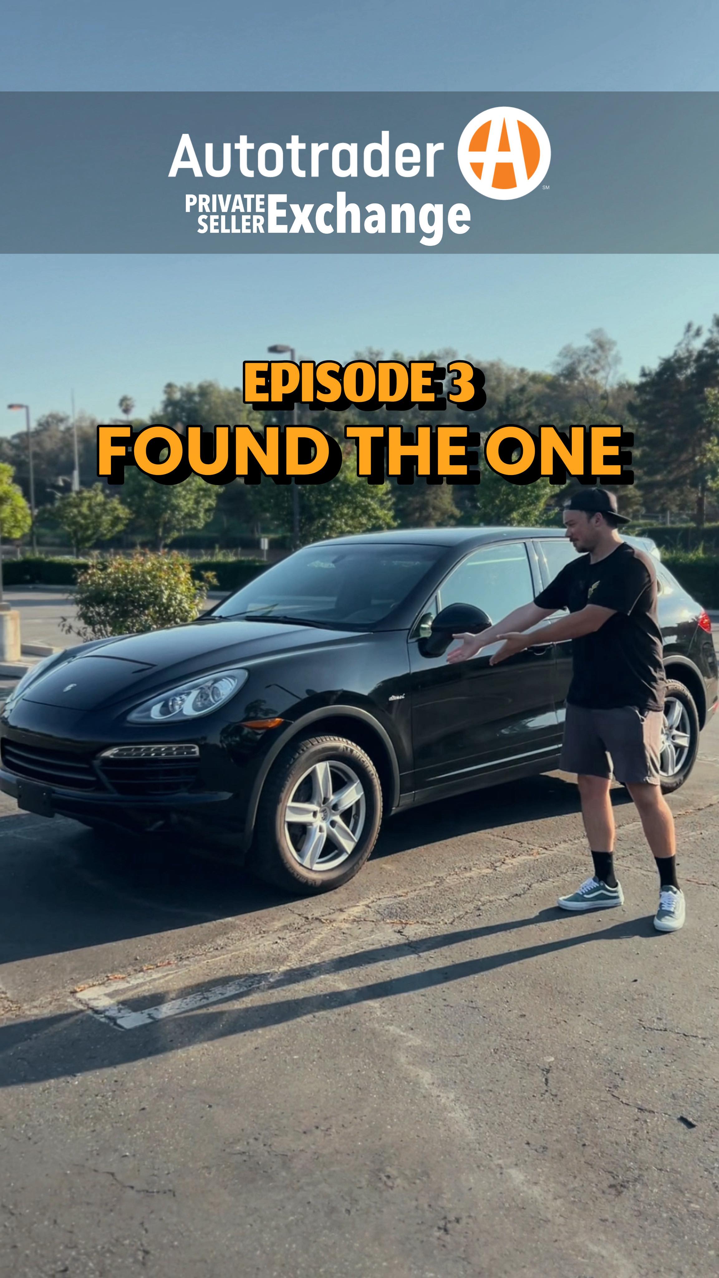 Instagram post by @typicalstevenn for Autotrader. Caption reads: FOUND THE ONE‼️ EP3 - Car Buying w/ Private Seller....