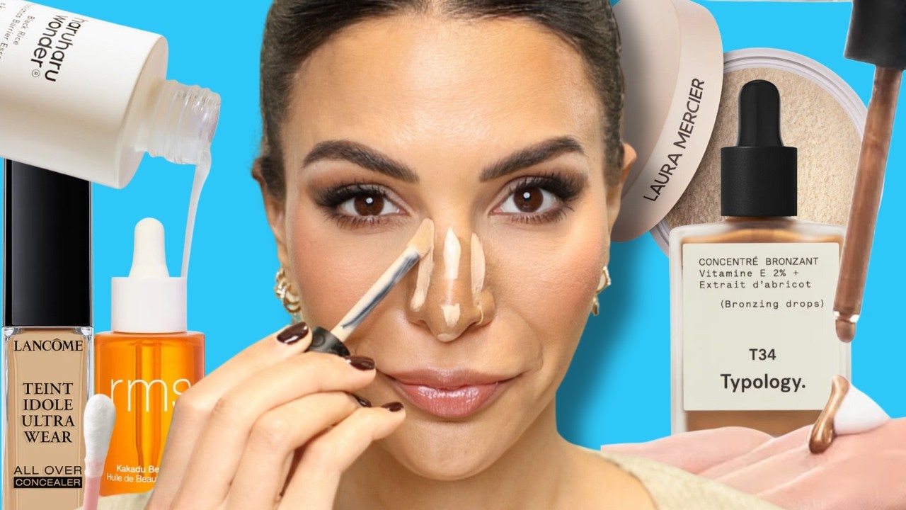 YouTube post by @GlamGirlGabi for Laura Mercier. Caption reads: Celebrity Makeup Hacks the Pros Don't Want You to....
