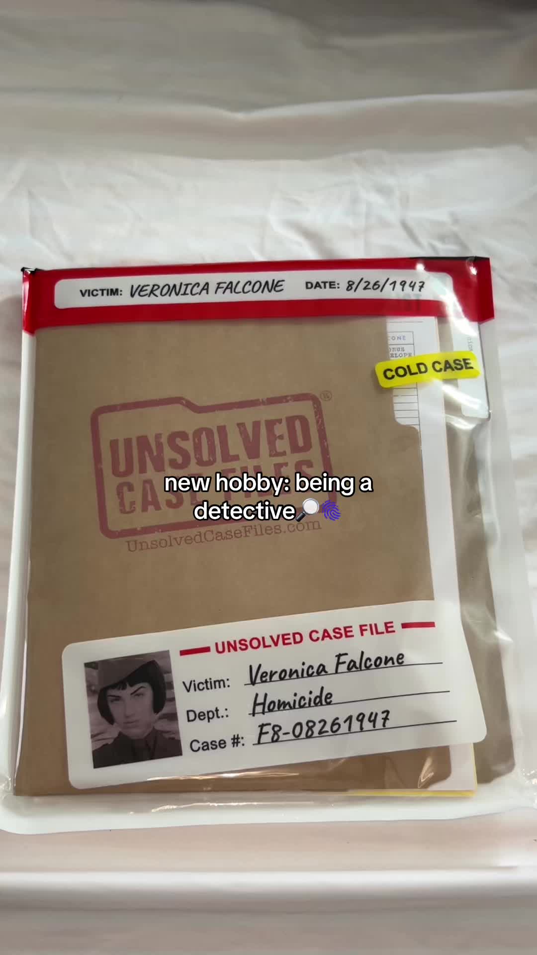 TikTok post by @brittanyytay for Unsolved Case Files. Caption reads: [...] happened to Veronica Falcone @Unsolved Case....