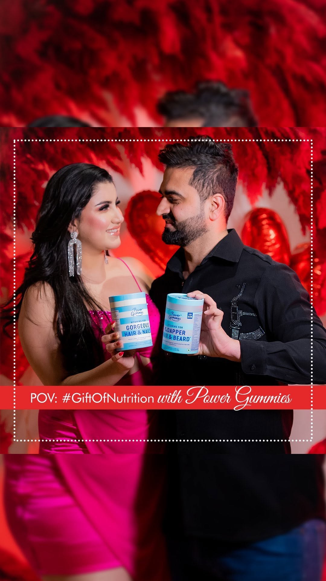 Instagram post by @kirtisinghx3 for Power Gummies. Caption reads: Let the love bloom, everyday!

Make it nutritious....
