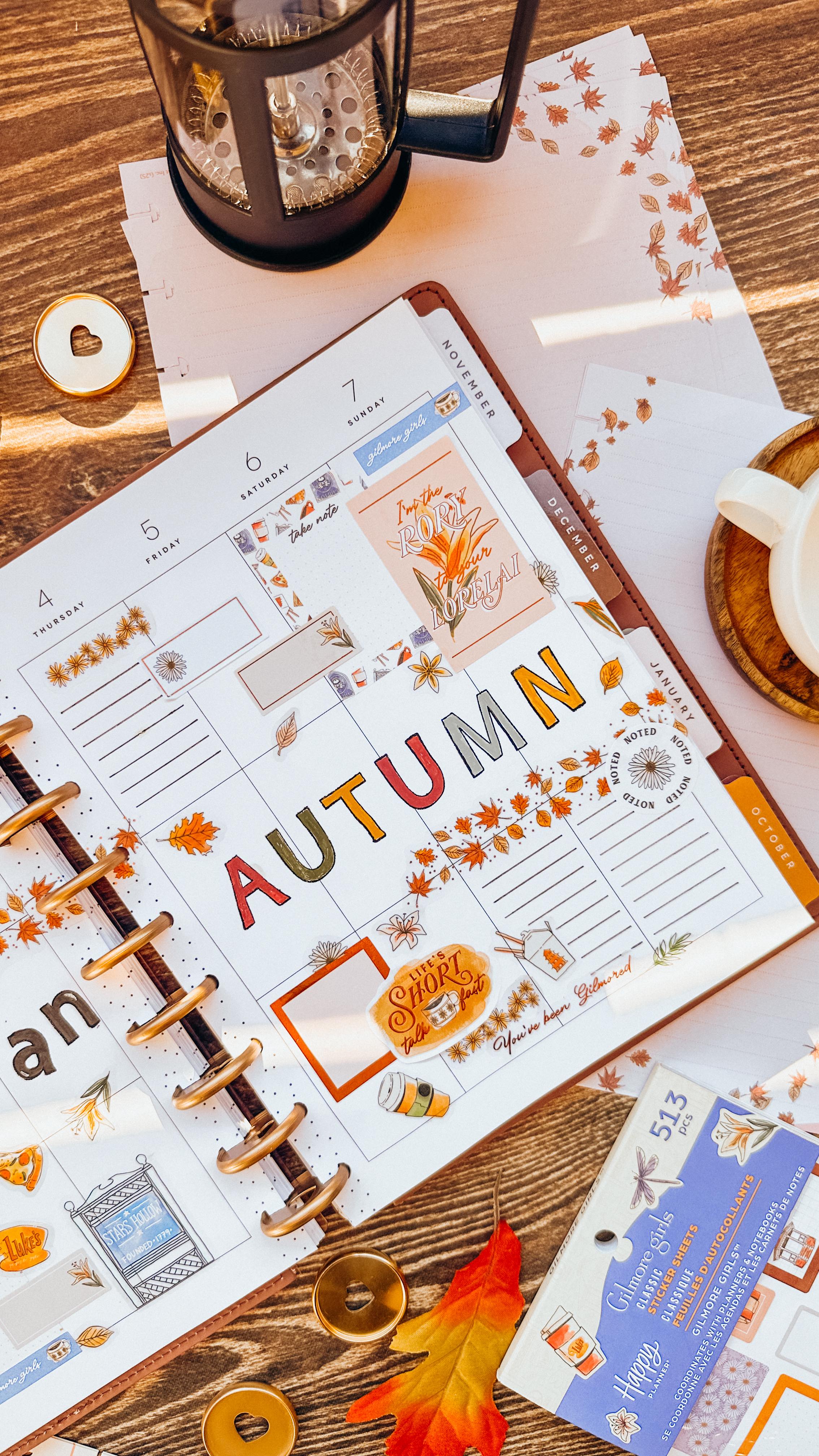 Instagram post by @ilianne.on.paper for The Happy Planner. Caption reads: The new Gilmore Girls Collection from....