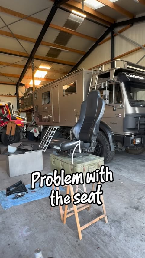 Instagram post by @manfredandthefam for Carhartt. Caption reads: When Fleur’s seat decided it just didn’t feel like....