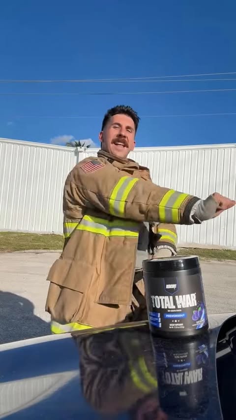 Instagram post by @firefighterking_ for REDCON1. Caption reads: REDCON1 Total War gets me locked in, hyped up,....