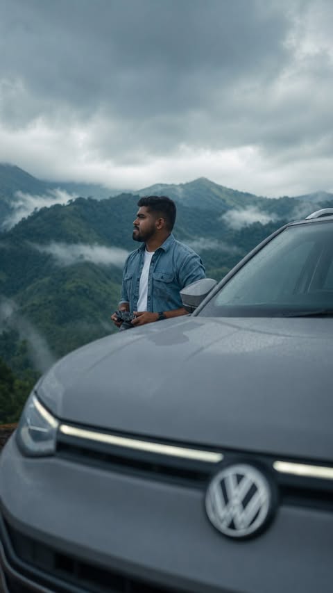 Instagram post by @ashwiin.kc for Volkswagen USA. Caption reads: Every journey has its own story. This one unfolded....