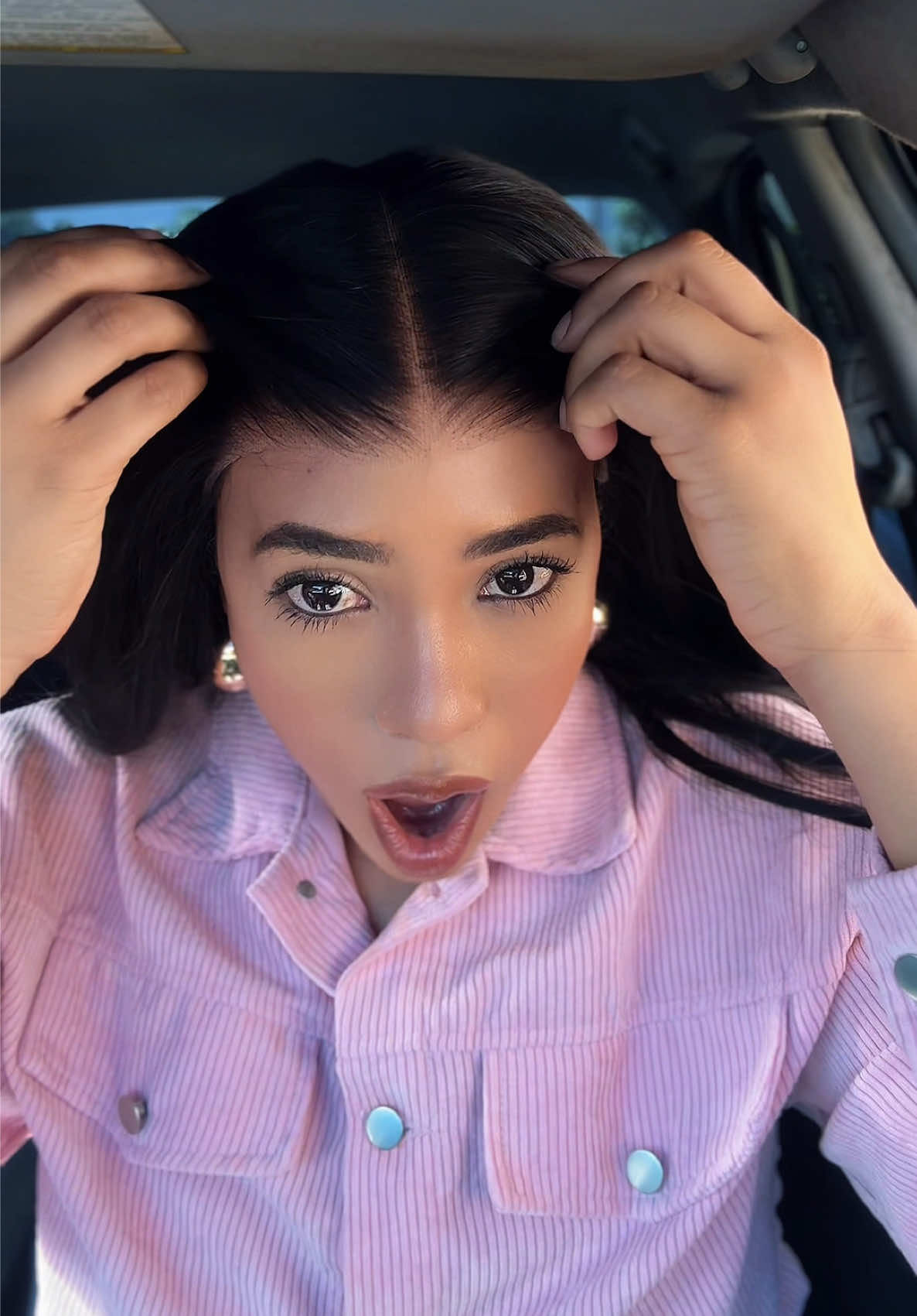 TikTok post by @sapphieruiz for WigFever. Caption reads: URMMMM @WigFever Hair WHAT IS THIS SORCERY?? 😍....