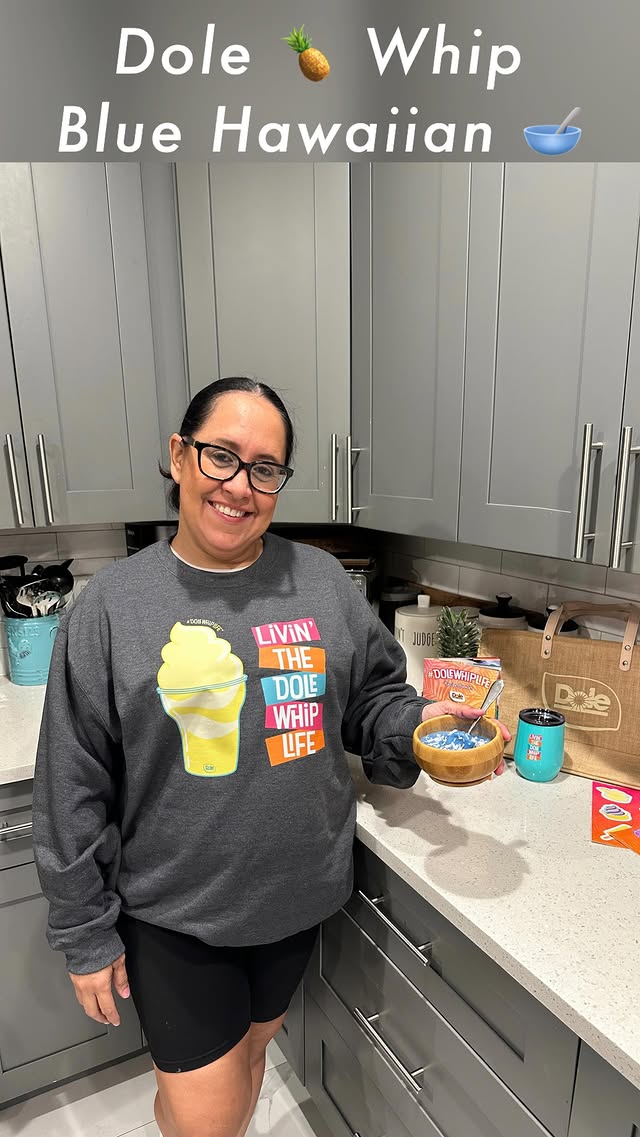 Instagram post by @ultimategirlmom for Dole. Caption reads: Livin My Best Dole Whip Life 🍦 #ad My love for....