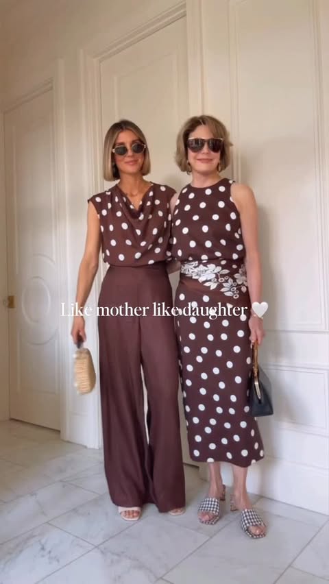 Instagram post by @cellajaneblog for Ann Taylor. Caption reads: [...] with my mom 🤍 Sharing four looks from Ann....