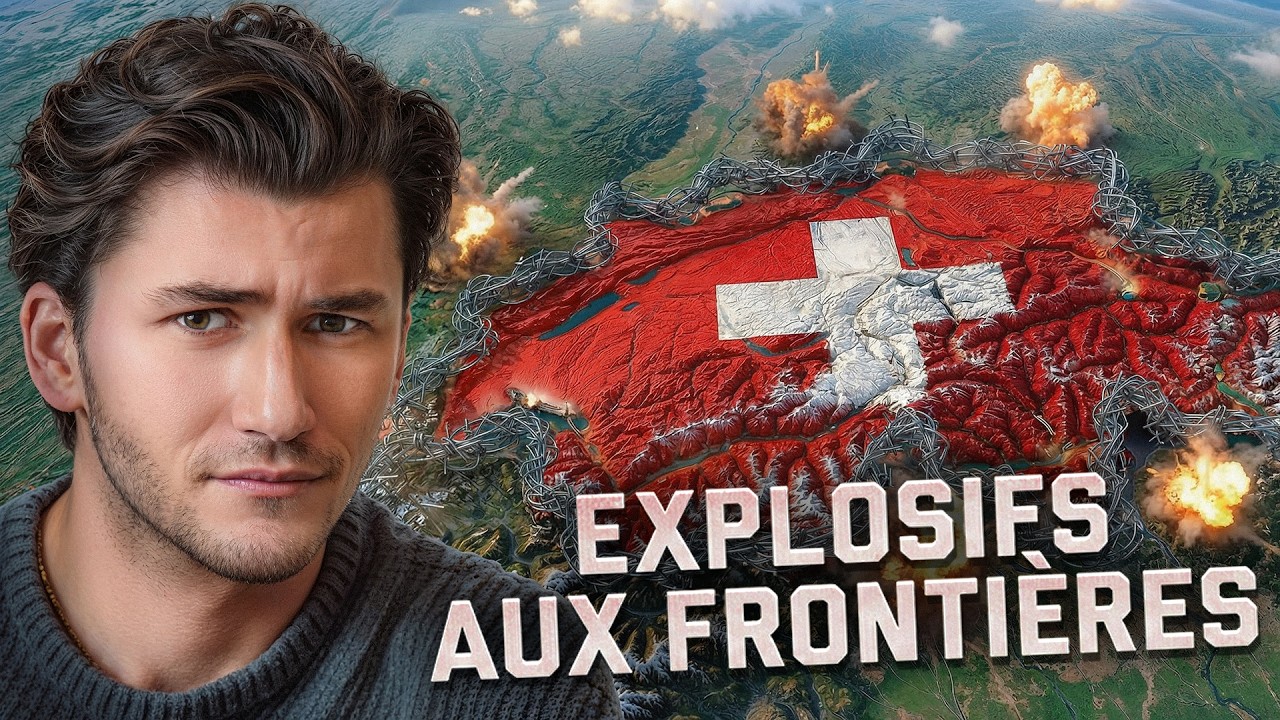 YouTube post by @LaMinuteGeographie for The Guardian. Caption reads: Why is NO ONE attacking Switzerland?.