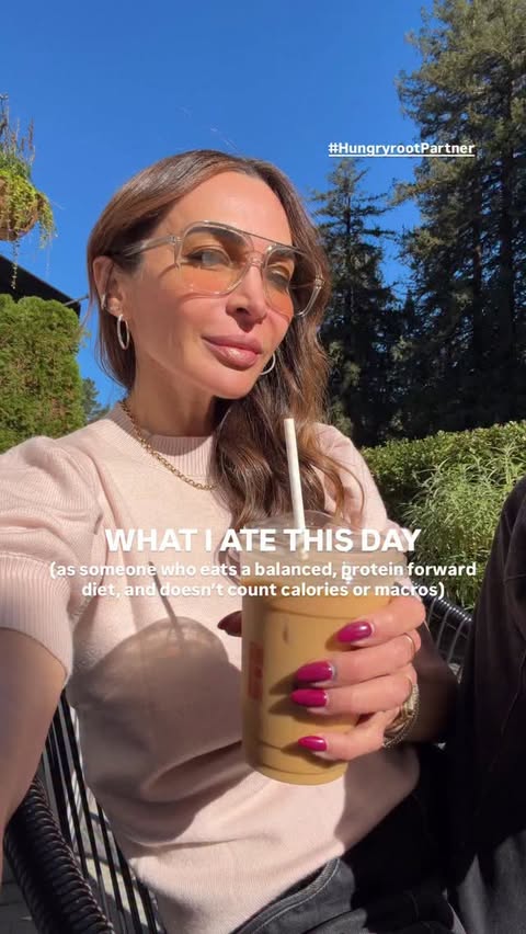 Instagram post by @kalejunkie for Hungryroot. Caption reads: What I ate this day with meals I planned and....