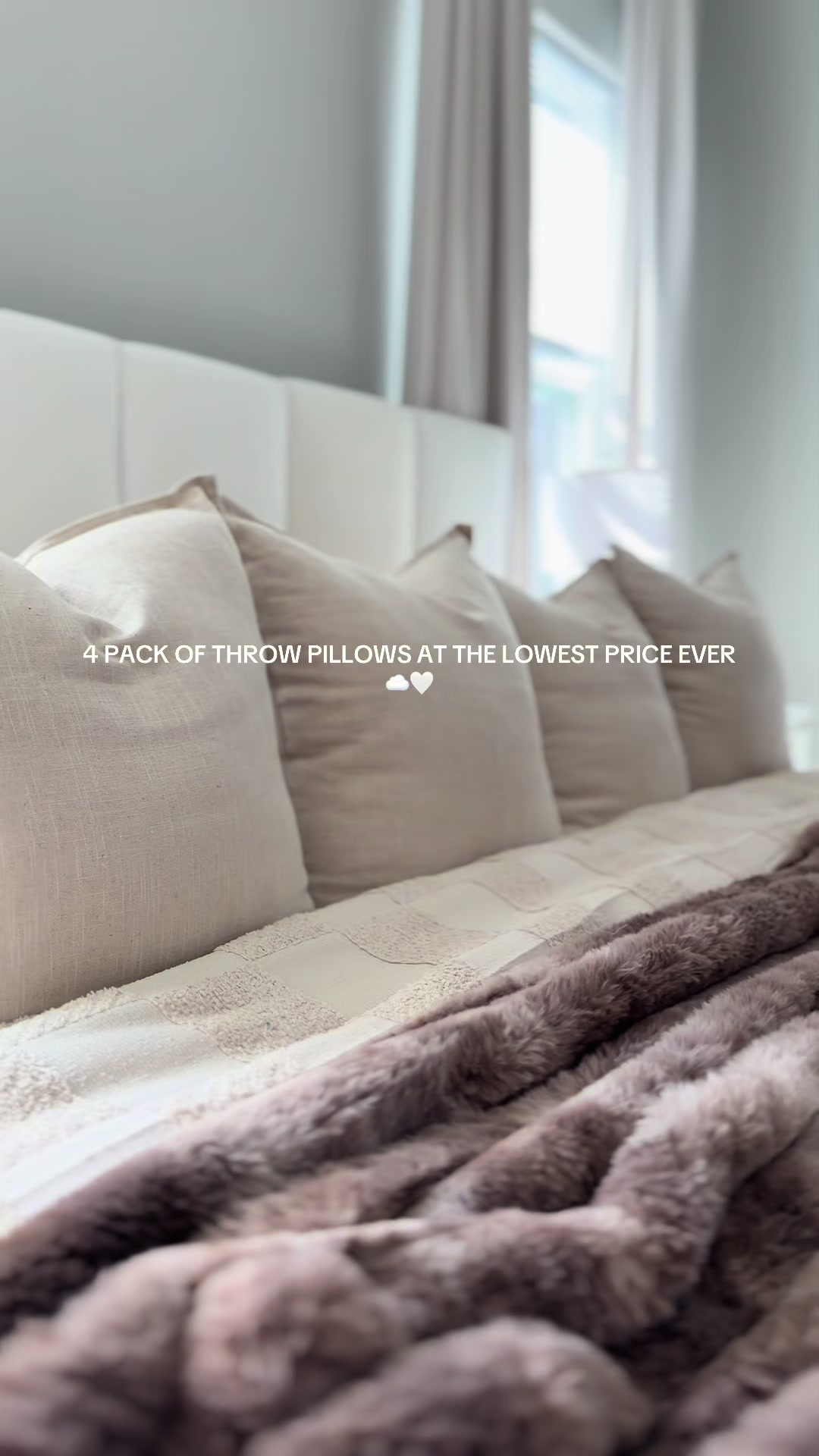 TikTok post by @yulissaas_ for Lux Decor Collection. Caption reads: Fluffy & affordable 🤍😮‍💨 @Lux Decor Collection....