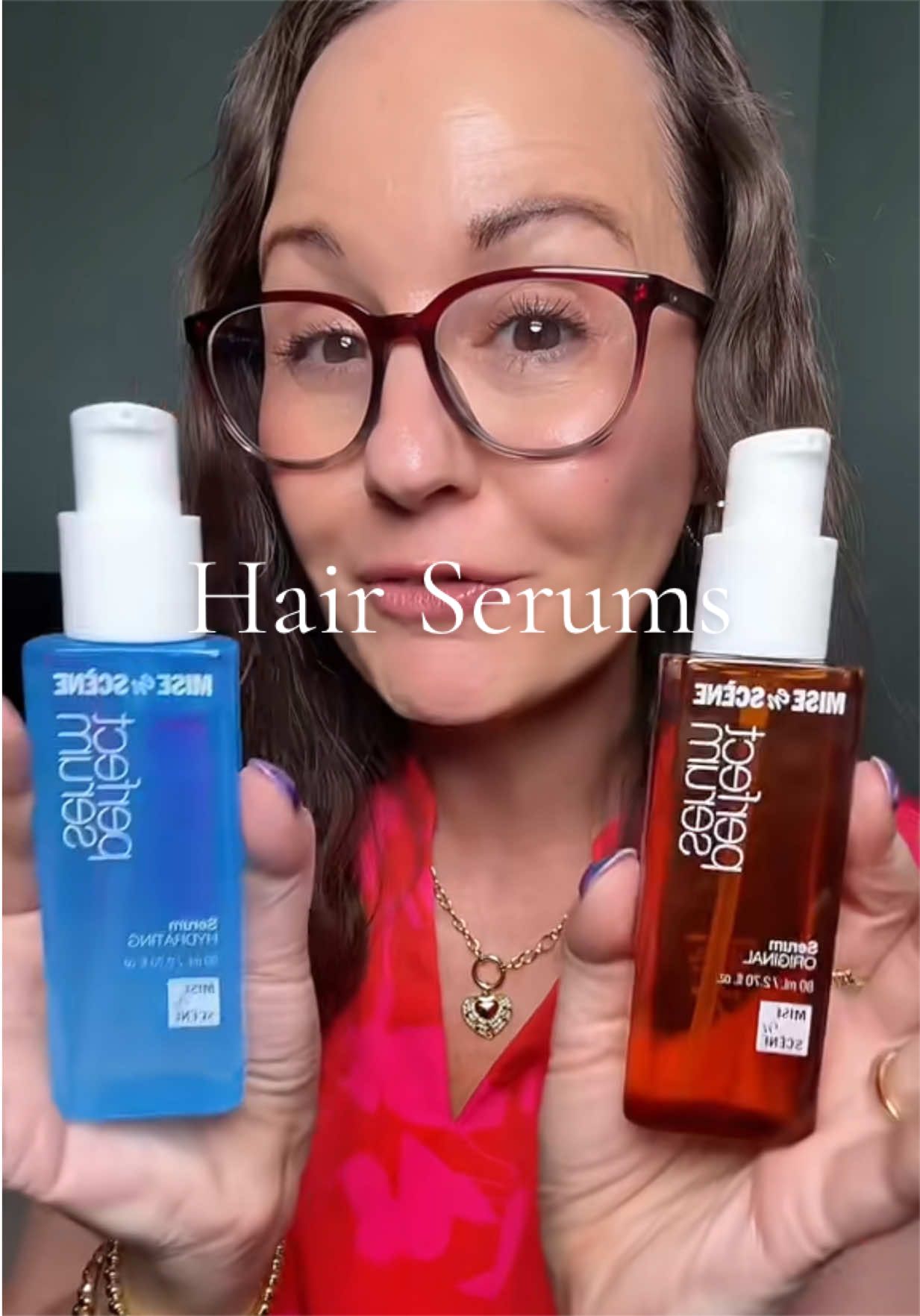 TikTok post by @tishstewart1 for Mise En Scene. Caption reads: [...] #hairserum #frizzyhair #haircare....