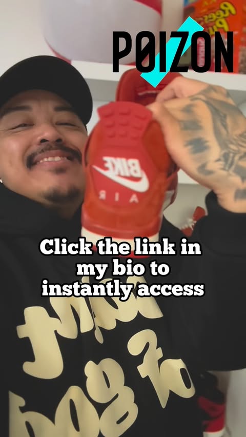 Instagram post by @hvpedad for POIZON. Caption reads: [...] the link to get FREE Legit check on....