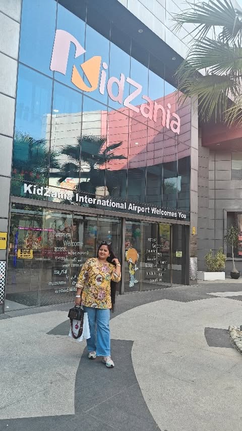 Instagram post by @sparkling_savreen for KidZania. Caption reads: launch at KidZania Delhi NCR. We’re introducing....