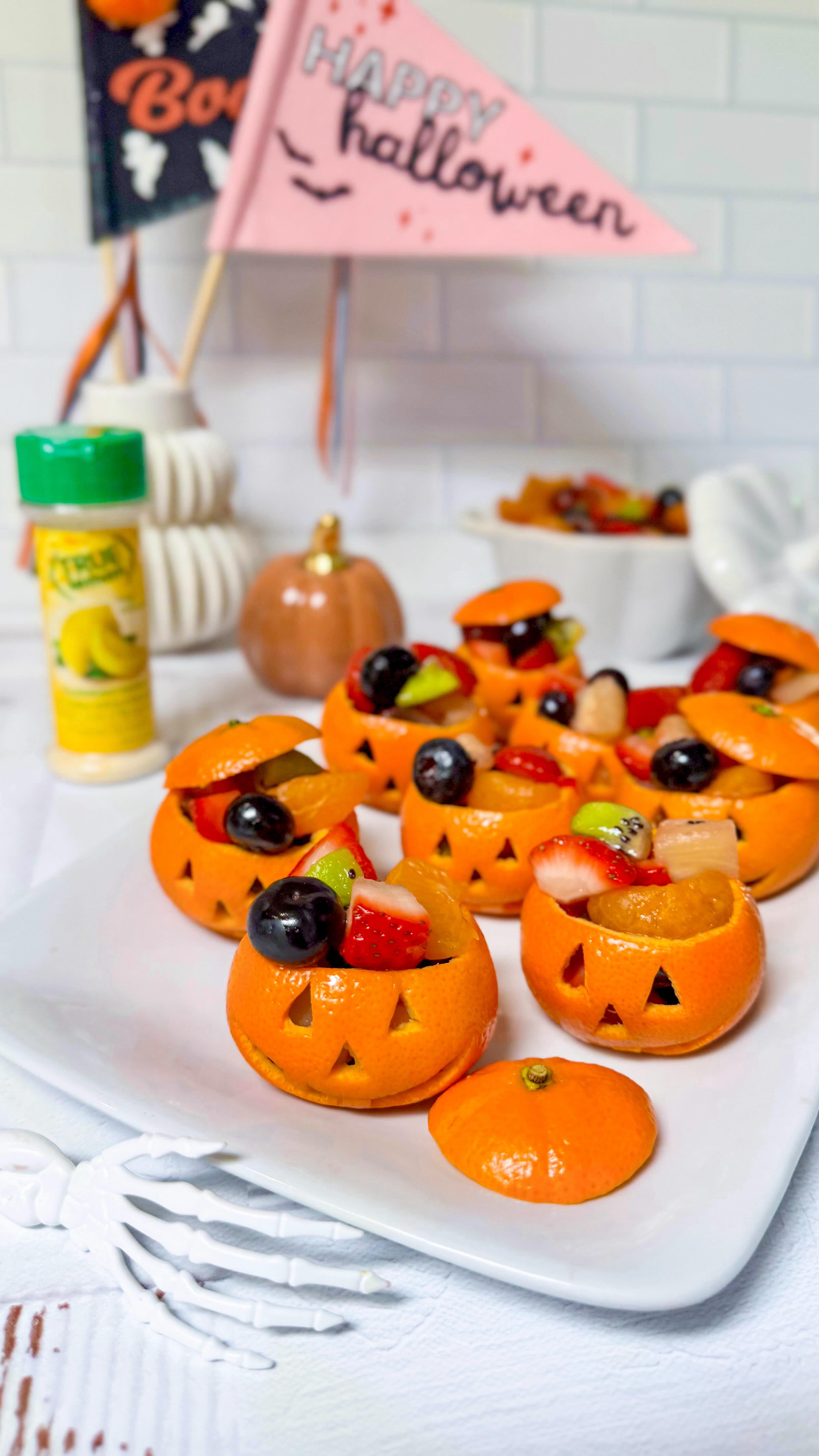 Instagram post by @mommy_view for True Lemon. Caption reads: #AD 🍎 Who here likes a brown fruit salad..yea, me....