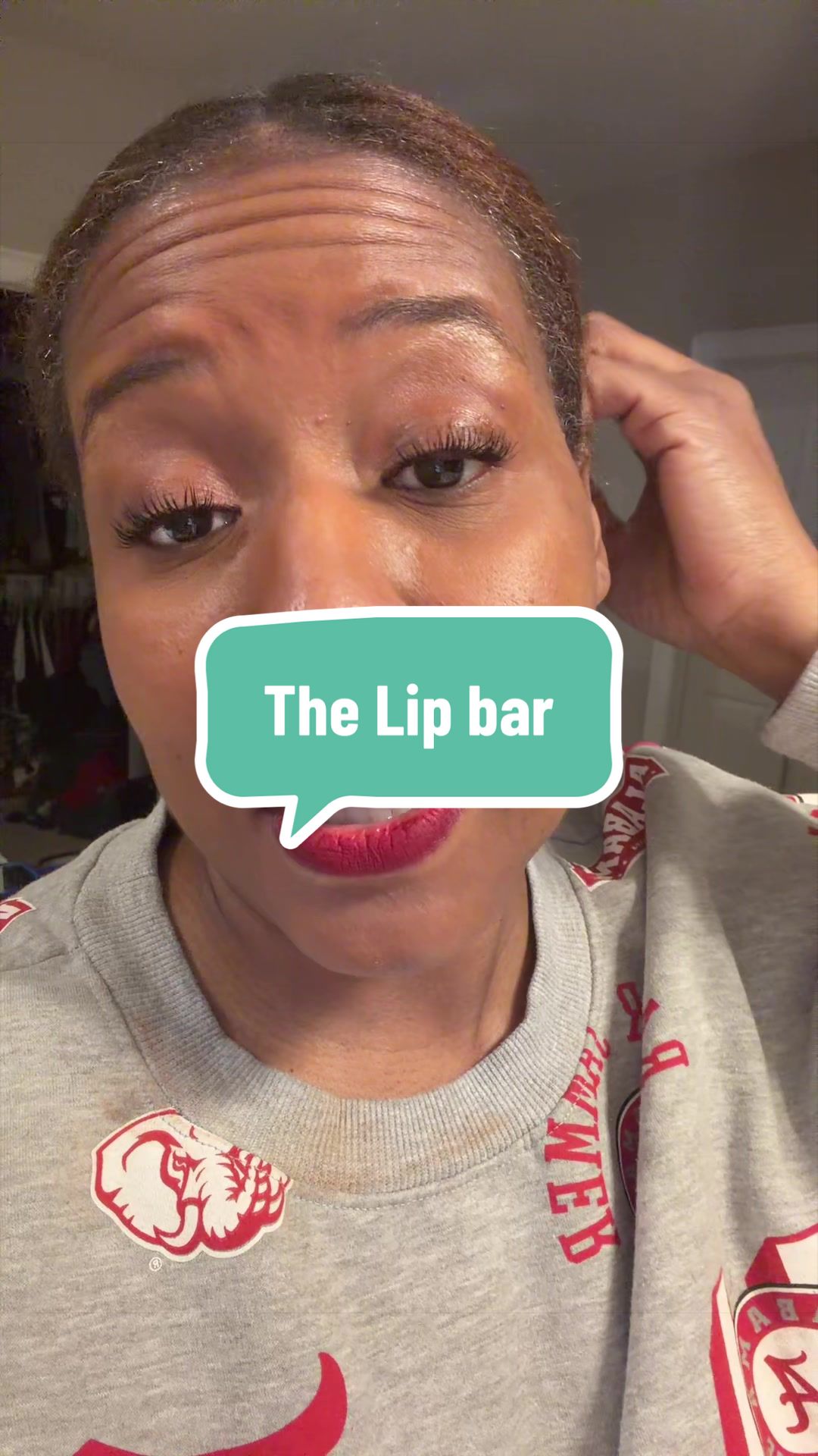 TikTok post by @shonharvey for The Lip Bar. Caption reads: @thelipbar is my absolute fav. All day [...].