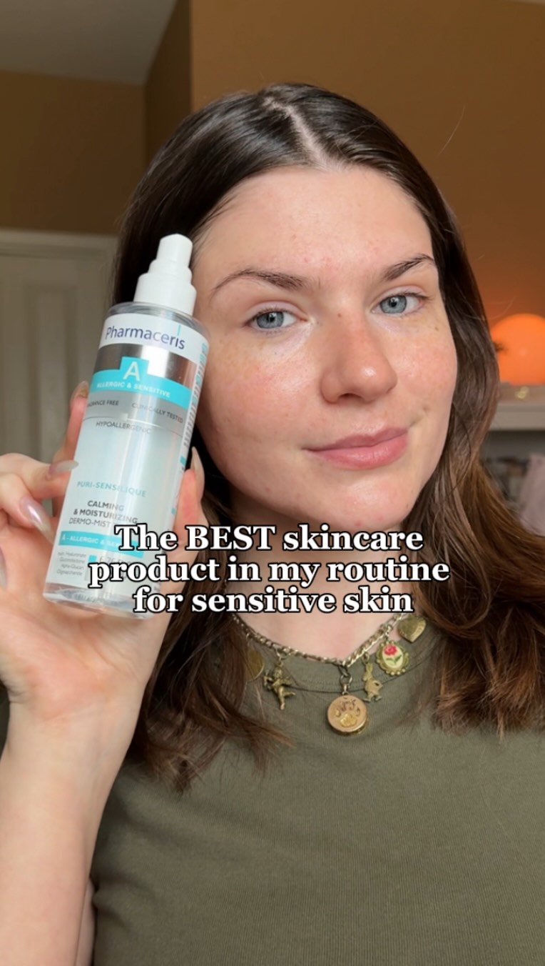 Instagram post by @kileekearns for Pharmaceris. Caption reads: Besties we finally have found a barrier restoring....