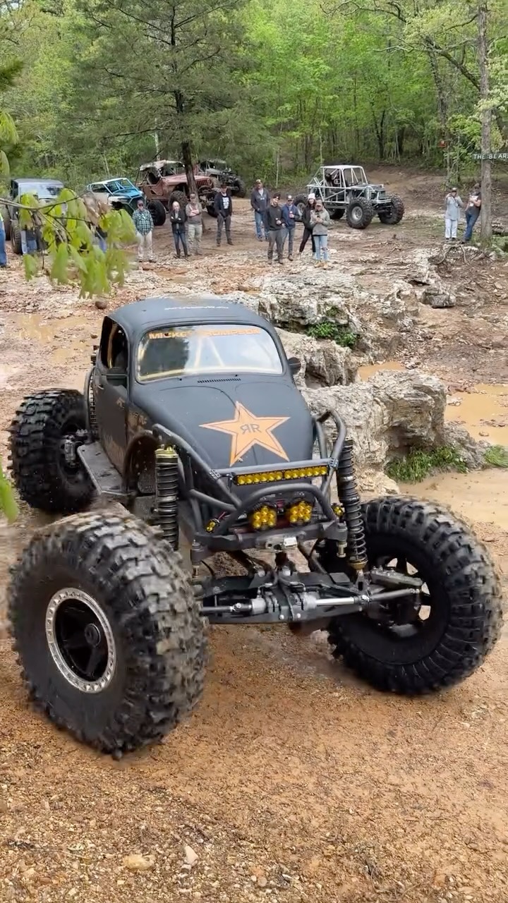 Instagram post by @rokbugy for MickeyThompsonTires. Caption reads: Mud walls turn into speed bumps when you’re on....