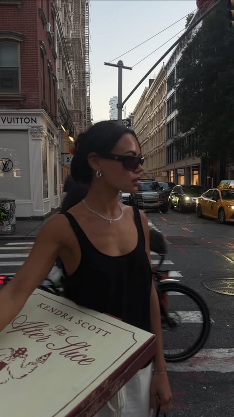 Instagram post by @michelleinfusino for Kendra Scott. Caption reads: closing out NYFW with a @kendrascott block party....