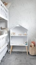 Instagram post by @nicolashomelife for Livette's Wallpaper. Caption reads: [...] room@has got to be their gorgeous....
