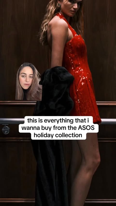 Instagram post by an influencer for ASOS. Caption reads: im in love with the @asos holiday collection, the....