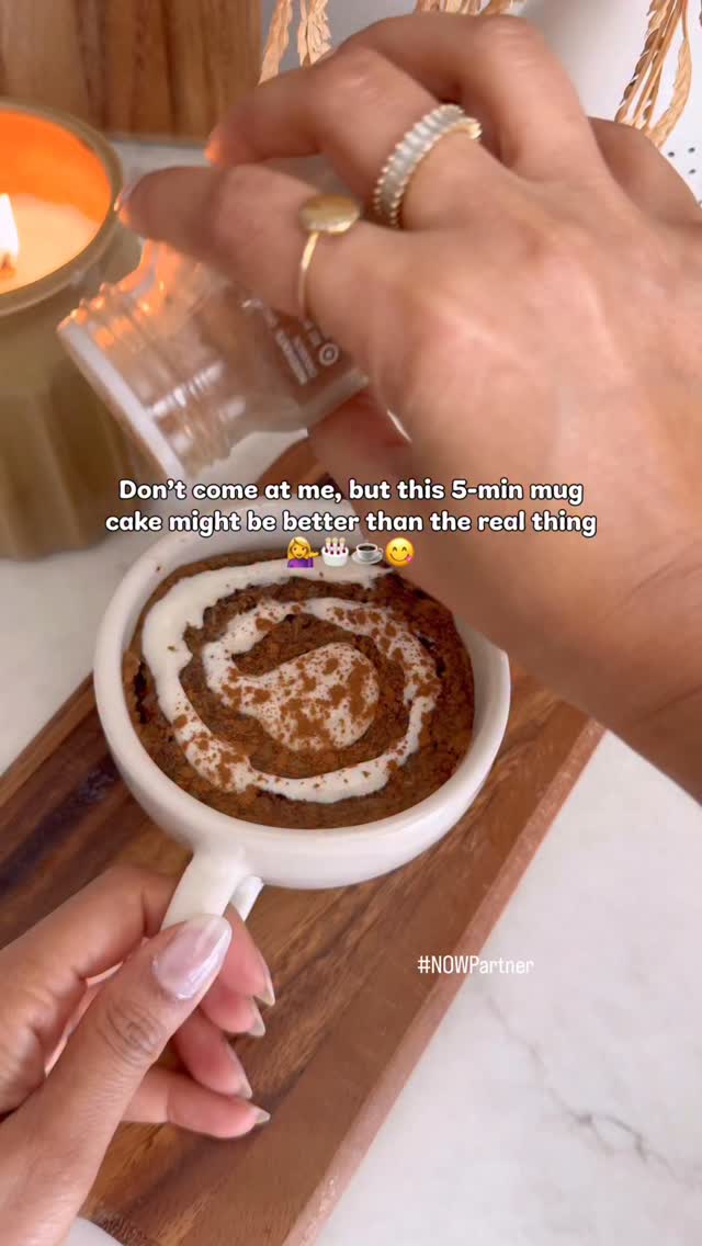 Instagram post by @thegeelife for NOW Foods. Caption reads: When you’re craving a cinnamon roll but only have....