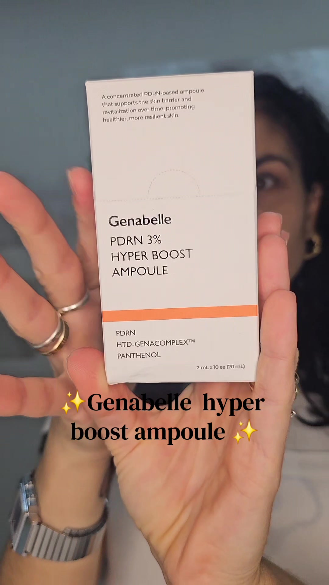TikTok post by @yleniacasolaro for Genabelle. Caption reads: lascia la pelle super idratata .. @Genabelle....