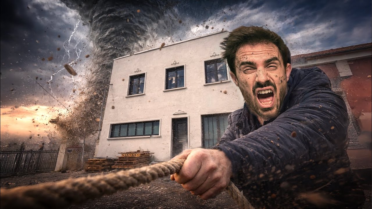 YouTube post by @FrenchRenovation for Emma. Caption reads: A new year on the construction site! (storm, snow)....