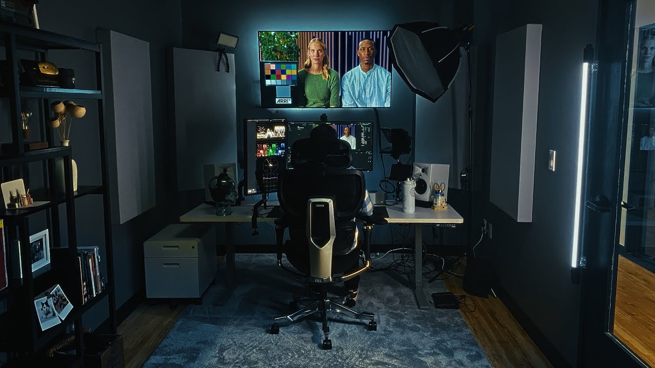 YouTube post by @thomlyonsVA for Dehancer. Caption reads: Full-Time Editor's Honest Gear Tour: What's Worth....