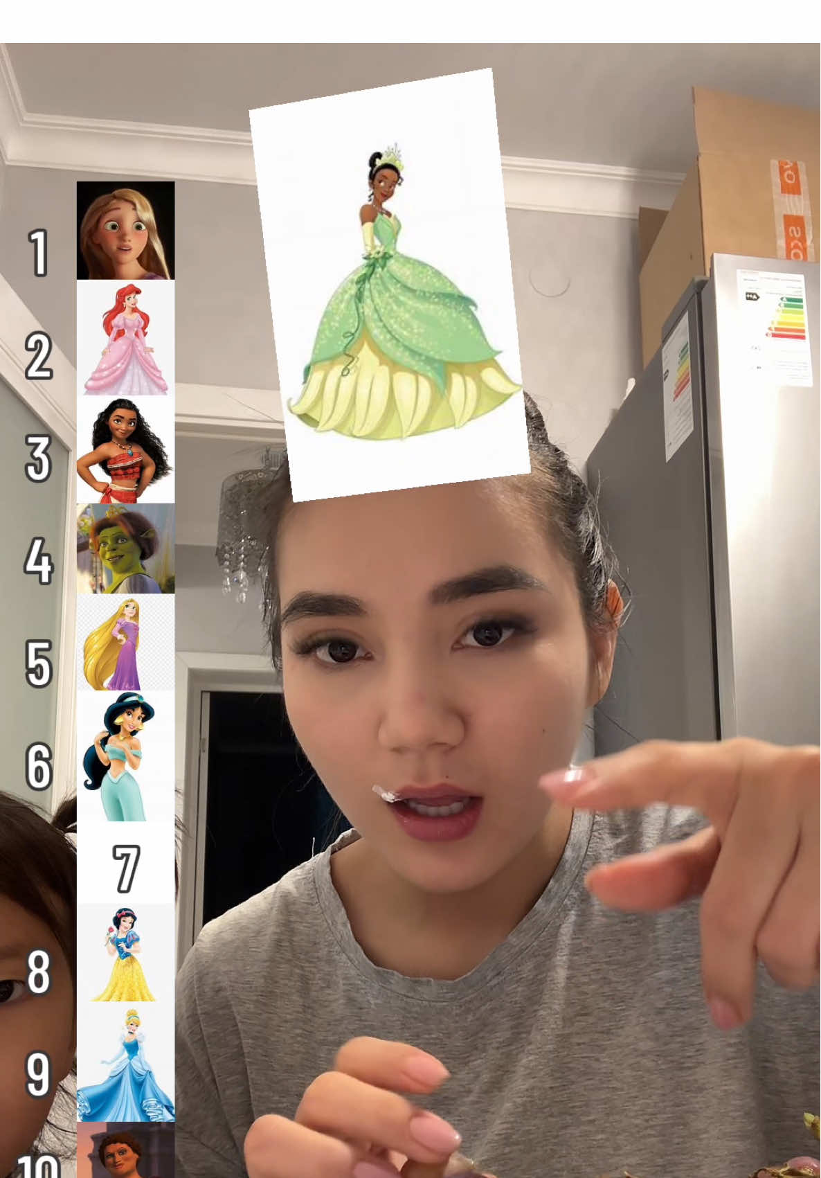 TikTok post by @ardaq_smagul for Wolt. Caption reads: Сенің сүйікті мультфильмің қандай ?  Доставка от....