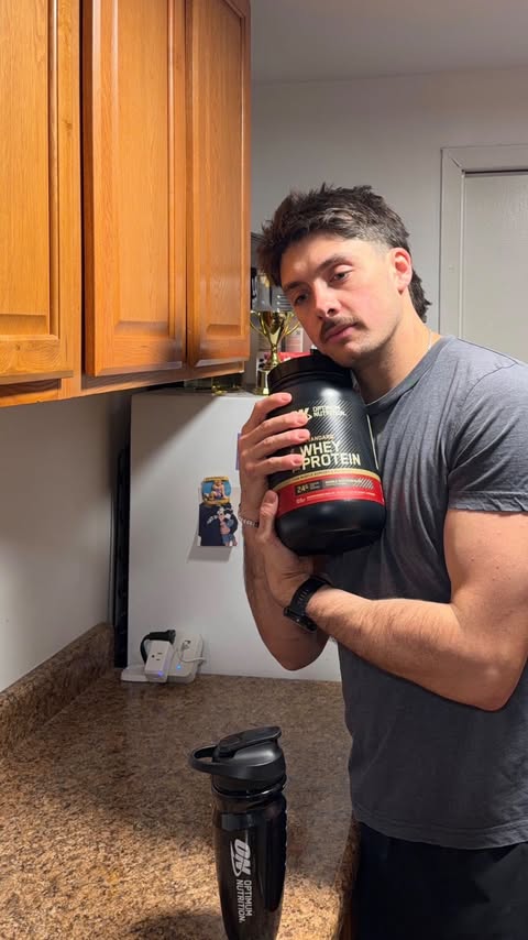 Instagram post by @ayeblayblay for Optimum Nutrition. Caption reads: #OptimumNutritionPartner Once a beef cake, always....