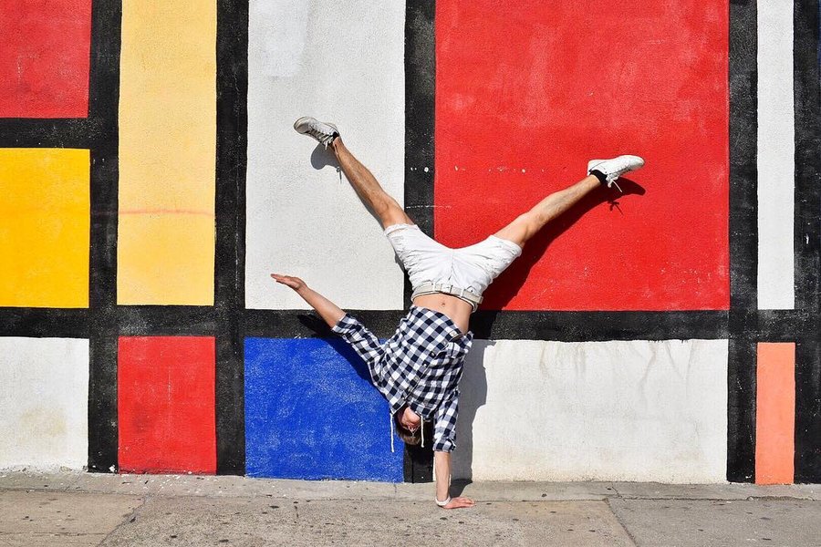 Instagram post by @jackjerry for Ford Models. Caption reads: One Arm Handstands on your Birthday! 2018 just....