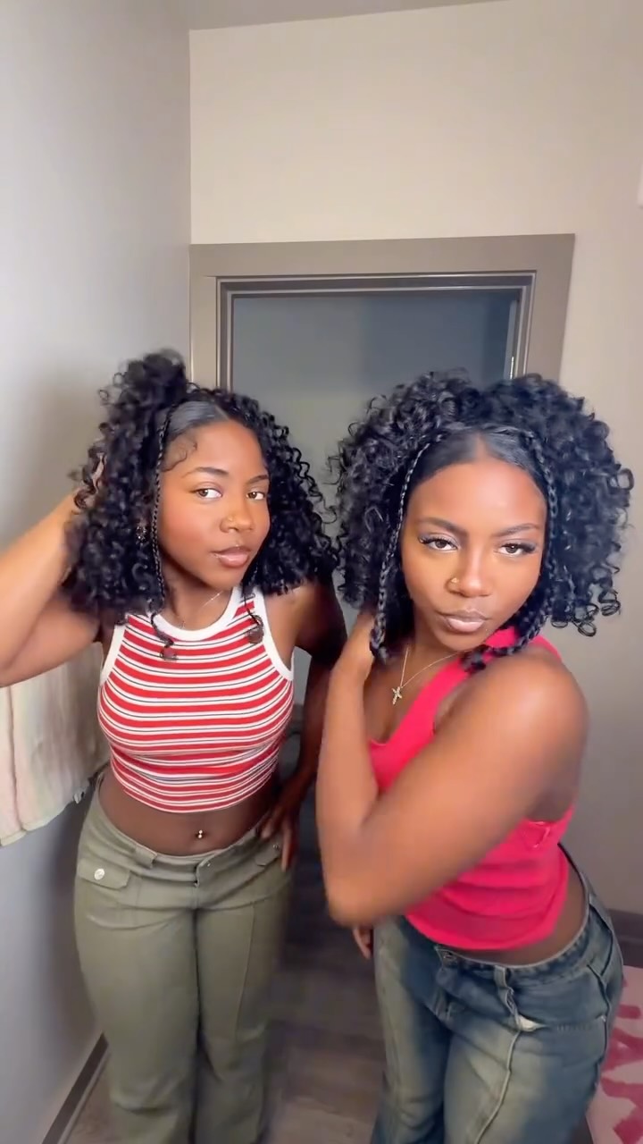 Instagram post by @aaliyahandallanah for Creme of Nature. Caption reads: Just curls, confidence, and Creme of Nature on our....