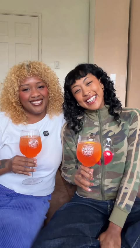 Instagram post by @domrobxrts for Aperol Spritz. Caption reads: [...] excited for y’all to follow along <3....