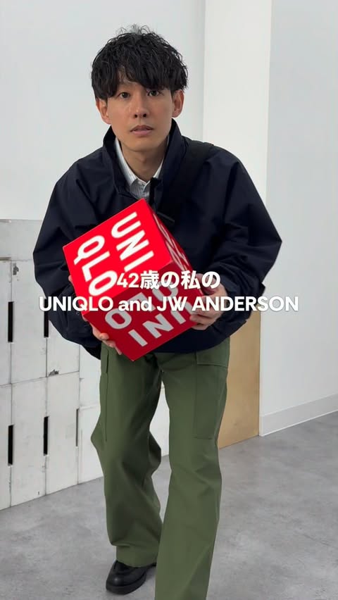Instagram post by @yukio_coffee for JW ANDERSON. Caption reads: UNIQLO and JW ANDERSON 他投稿→ @yukio_coffee まで....