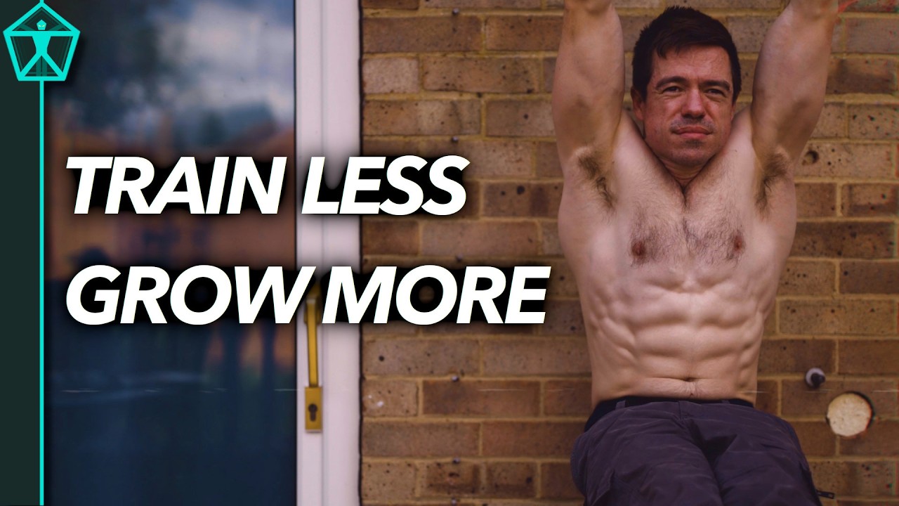 YouTube post by @TheBioneer for VIVOBAREFOOT. Caption reads: Train LESS for MORE Muscle and Performance Gains -....