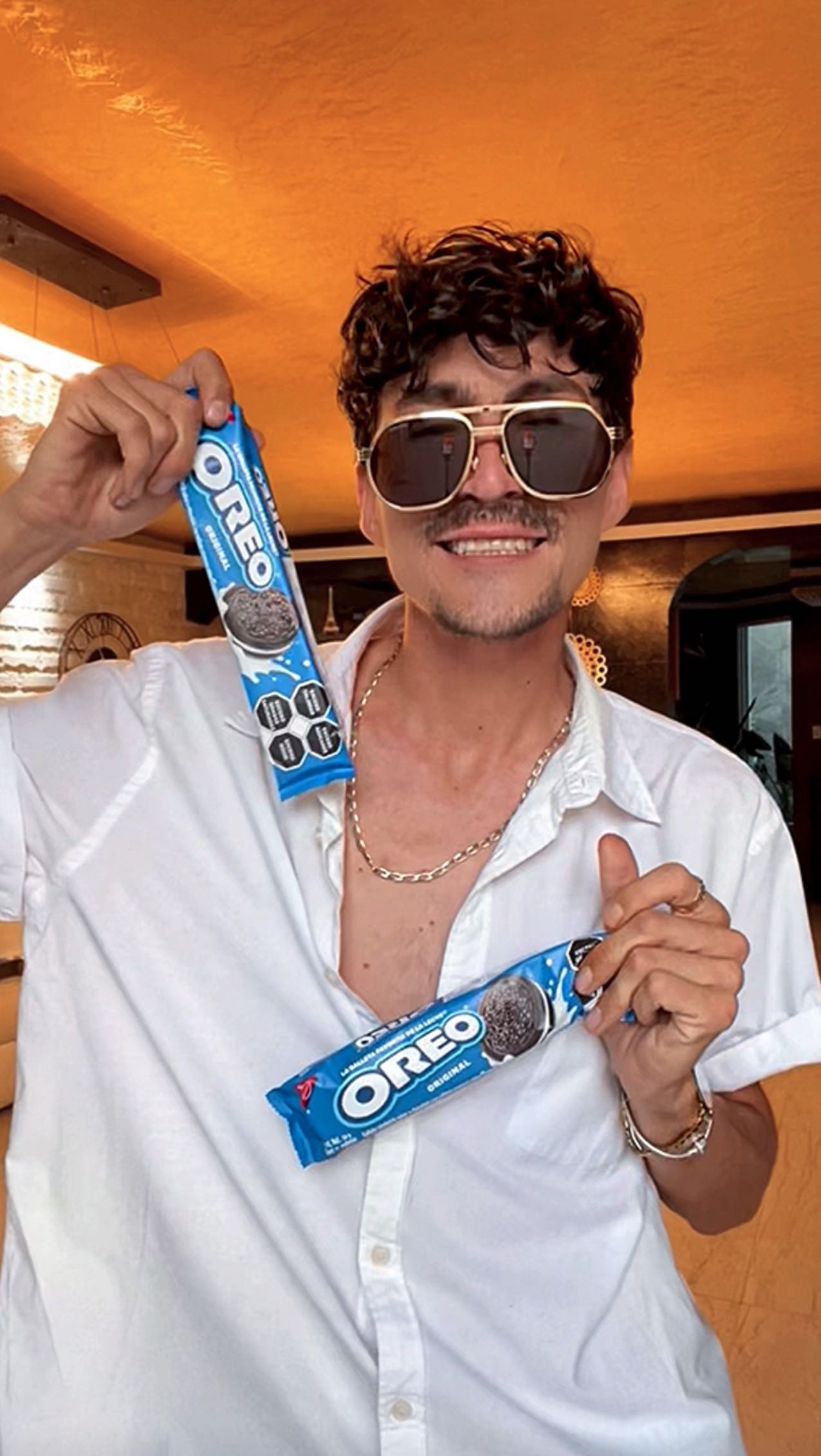 Instagram post by @pathaqii for Oreo. Caption reads: 🎉 ¡ @oreo_mexico se la voló! Llega la promo más....