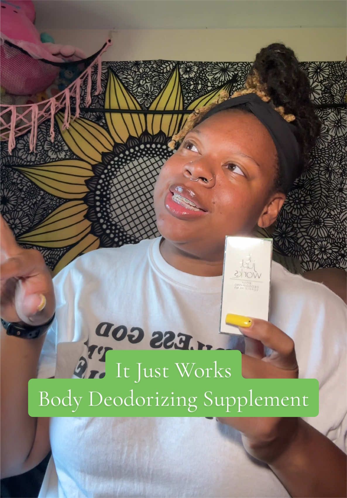 TikTok post by @itsqueeendeee for It Just Works!. Caption reads: [...] do for us sweaty girls #chlorophyll....