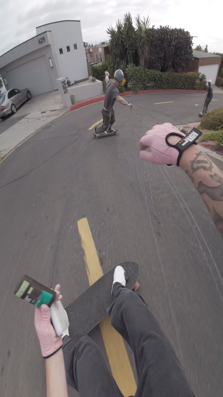 Instagram post by @coletrotta for Every Man Jack. Caption reads: 50 mph downhill? No sweat. Testing out....