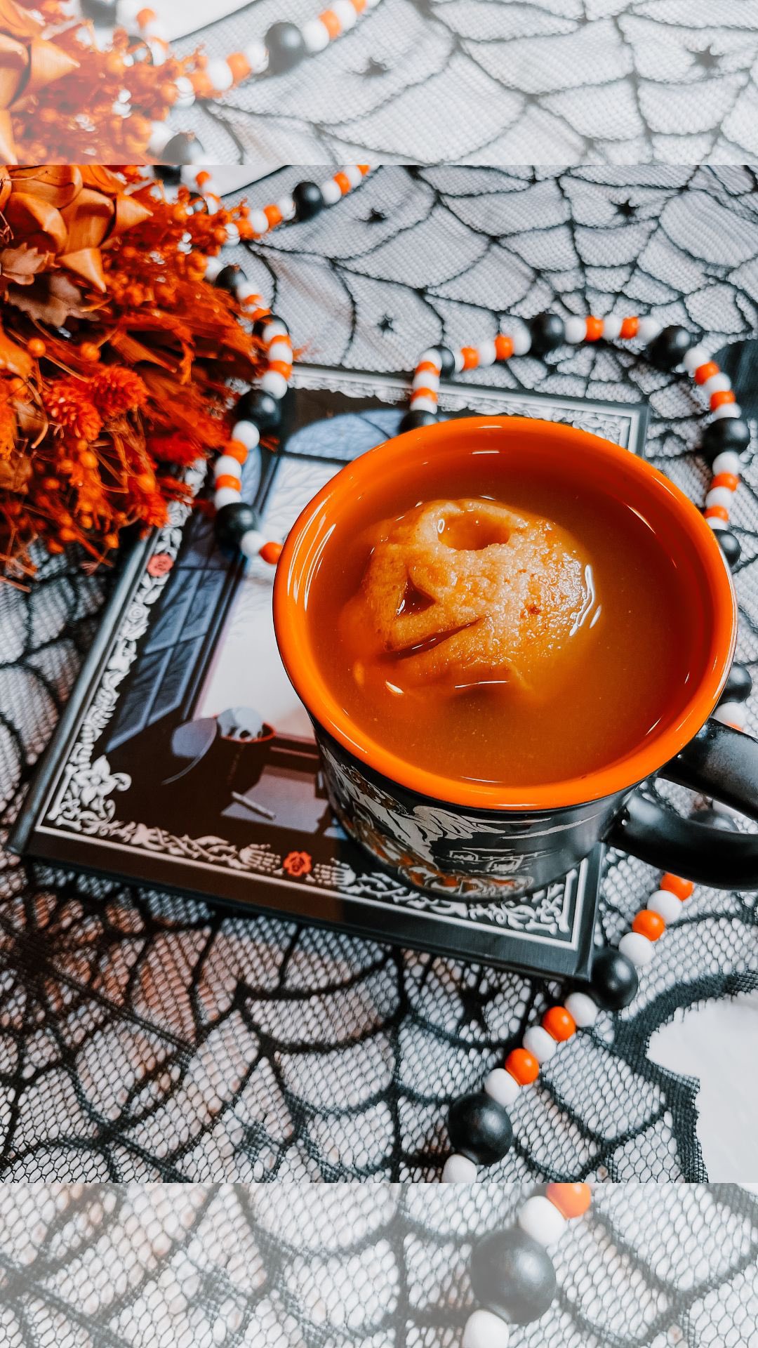 Instagram post by @mrskristin.j for Tazo. Caption reads: 🎃 This mama can’t sit still for long! I finally....