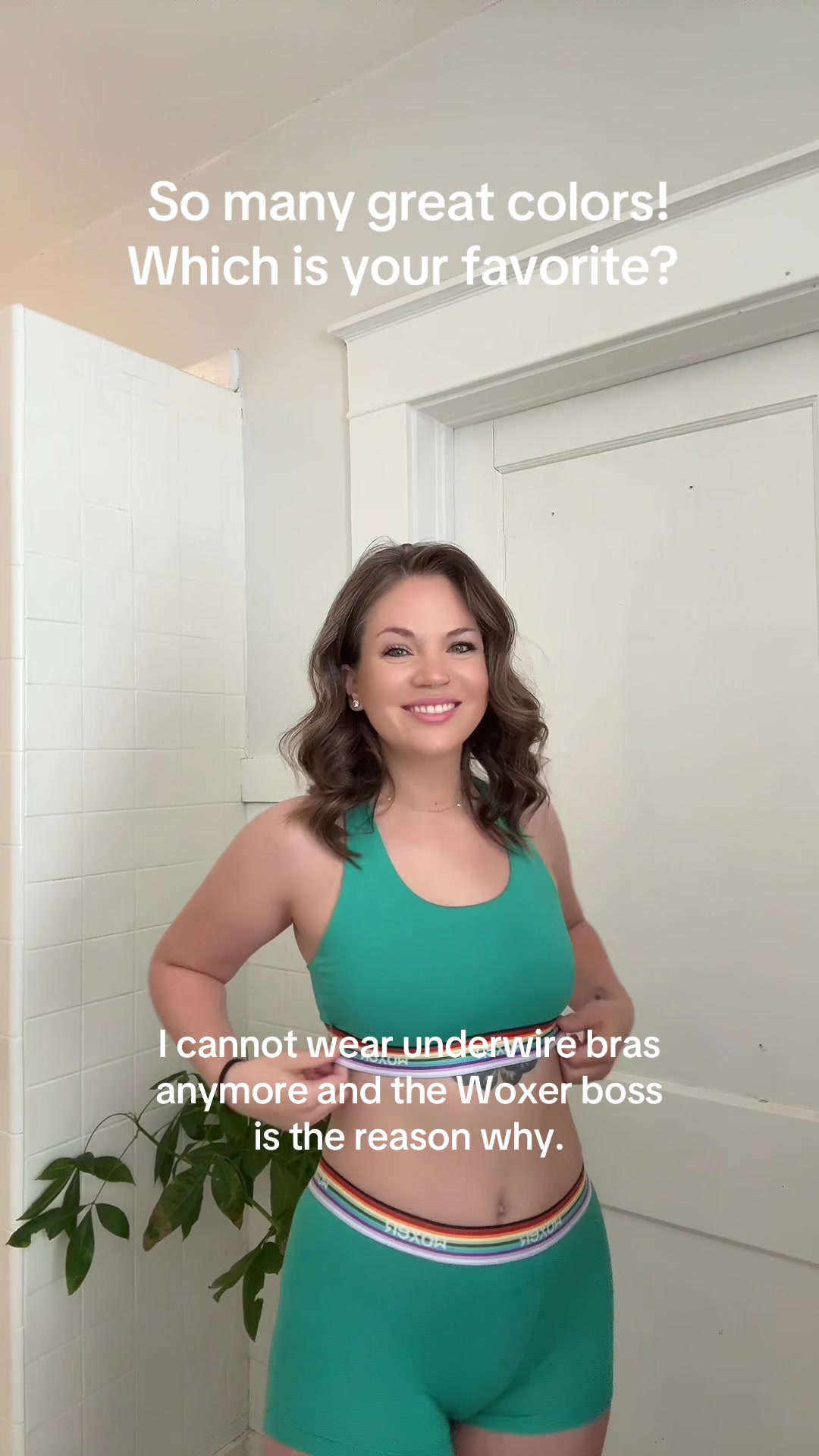 TikTok post by @kaycie.dilla for Woxer. Caption reads: Because of @Woxer I can’t wear those uncomfortable....