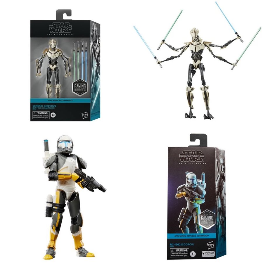 Instagram post by @inpursuitoftoys for Entertainment Earth. Caption reads: Star Wars The Black Series Gaming Greats....