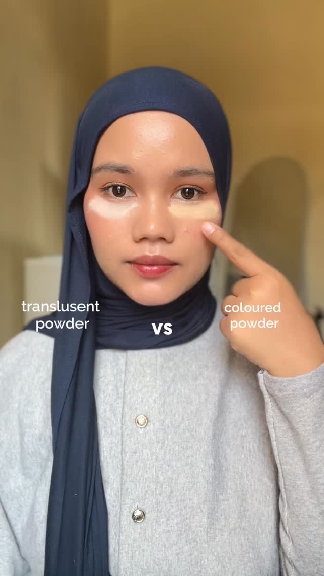 Instagram post by @sonaana_ for Skintific. Caption reads: Kalian tim translusent powder atau color powder?....